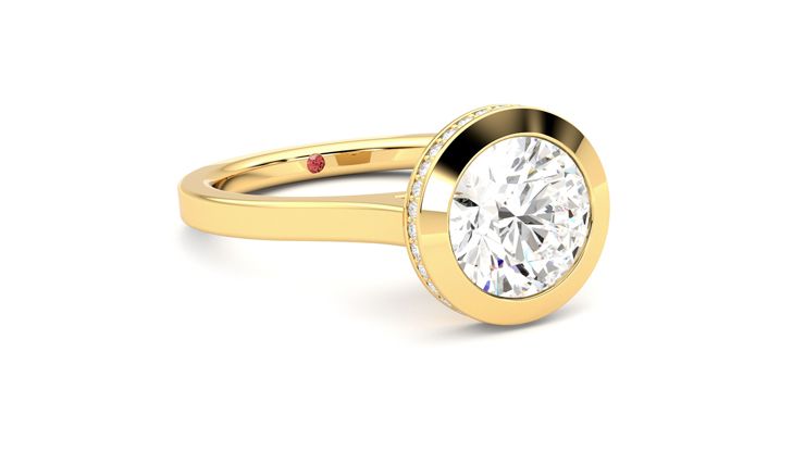 Taylor & Hart Sirius Round Engagement Ring 360 degree image 5
