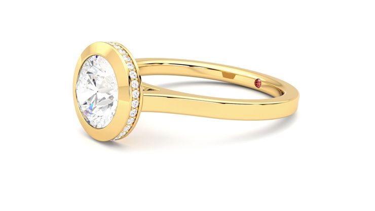 Taylor & Hart Sirius Round Engagement Ring 360 degree image 23