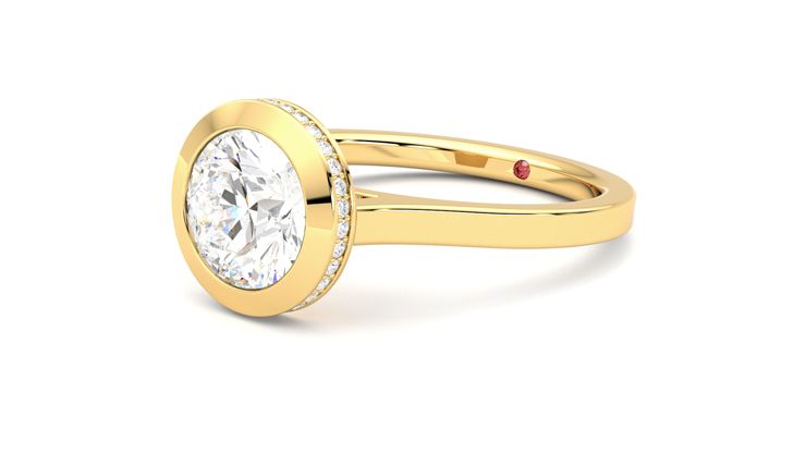 Taylor & Hart Sirius Round Engagement Ring 360 degree image 24