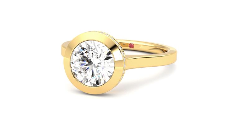 Taylor & Hart Sirius Round Engagement Ring 360 degree image 26