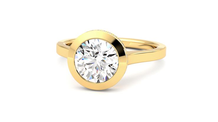 Taylor & Hart Sirius Round Engagement Ring 360 degree image 27