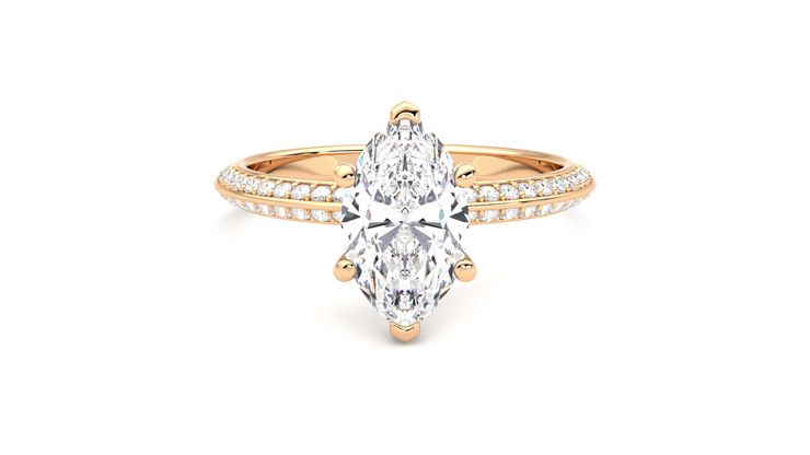 Taylor & Hart Sonder Marquise Engagement Ring 360 degree image 0