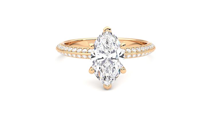Taylor & Hart Sonder Marquise Engagement Ring 360 degree image 1