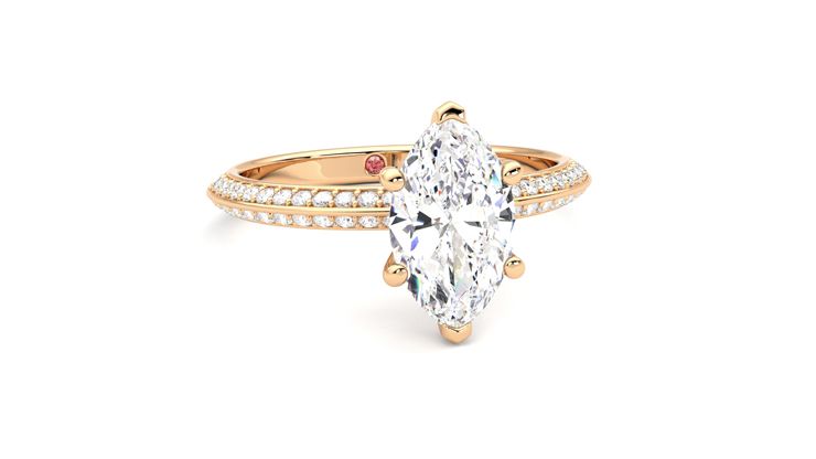 Taylor & Hart Sonder Marquise Engagement Ring 360 degree image 3