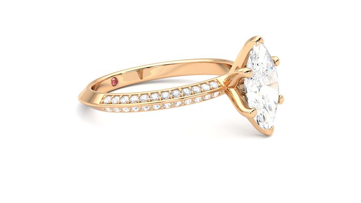 Taylor & Hart Sonder Marquise Engagement Ring 360 degree image 7