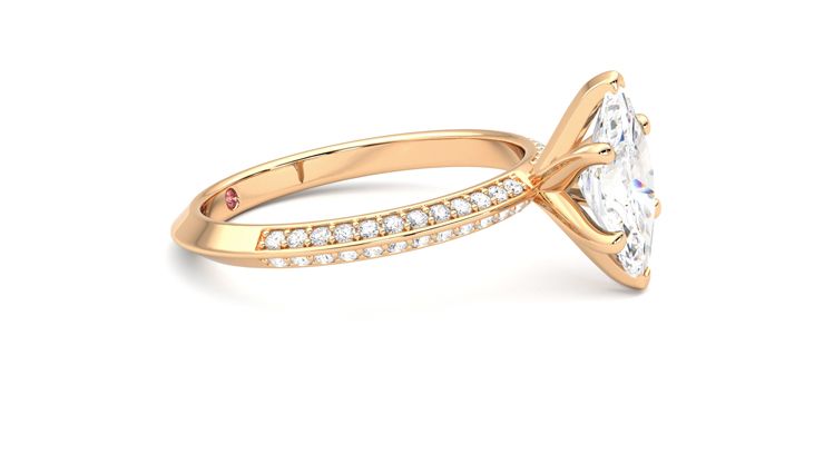 Taylor & Hart Sonder Marquise Engagement Ring 360 degree image 8