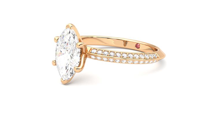 Taylor & Hart Sonder Marquise Engagement Ring 360 degree image 24