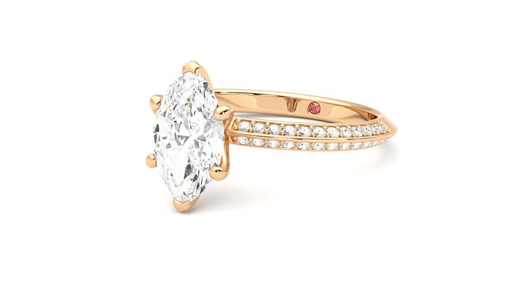 Taylor & Hart Sonder Marquise Engagement Ring 360 degree image 25