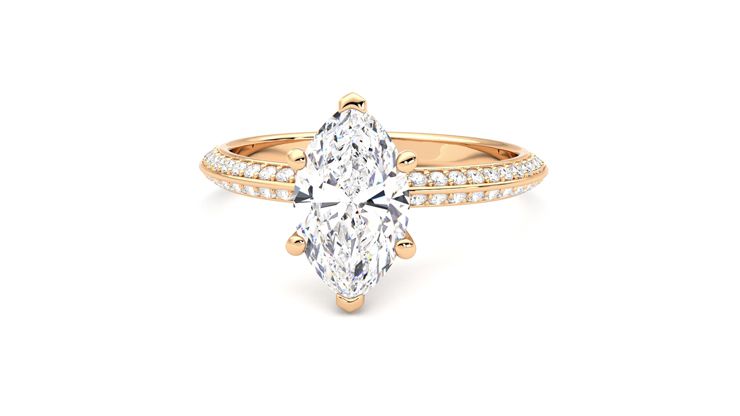 Taylor & Hart Sonder Marquise Engagement Ring 360 degree image 28