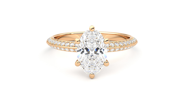 Taylor & Hart Sonder Oval Engagement Ring 360 degree image 0