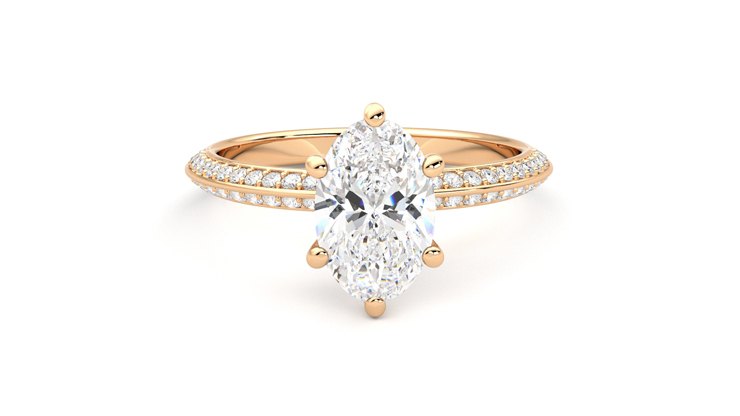 Taylor & Hart Sonder Oval Engagement Ring 360 degree image 1