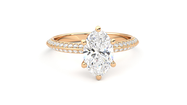 Taylor & Hart Sonder Oval Engagement Ring 360 degree image 2