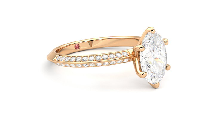Taylor & Hart Sonder Oval Engagement Ring 360 degree image 6