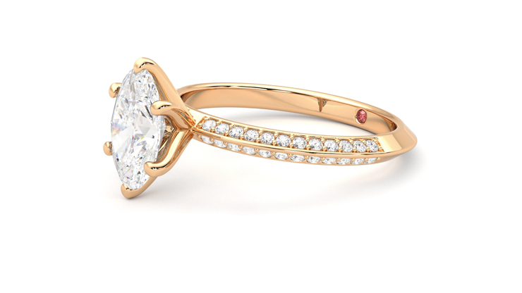 Taylor & Hart Sonder Oval Engagement Ring 360 degree image 23