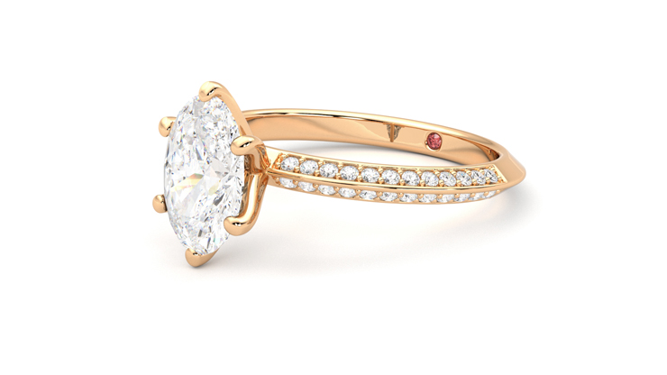 Taylor & Hart Sonder Oval Engagement Ring 360 degree image 24