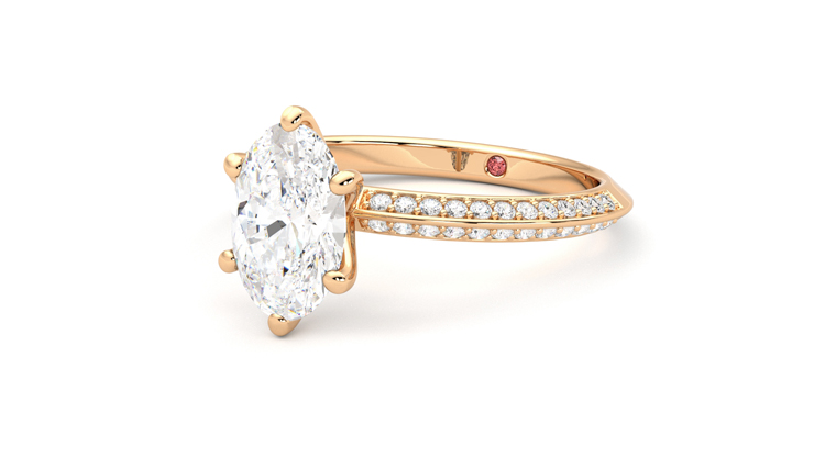 Taylor & Hart Sonder Oval Engagement Ring 360 degree image 25