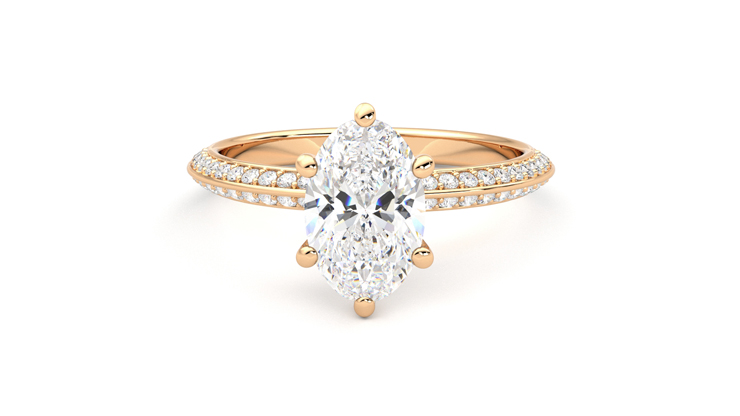 Taylor & Hart Sonder Oval Engagement Ring 360 degree image 29