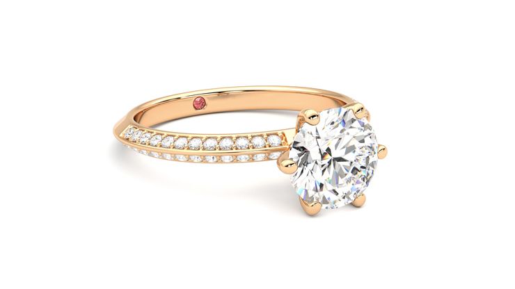 Taylor & Hart Sonder Round Engagement Ring 360 degree image 5