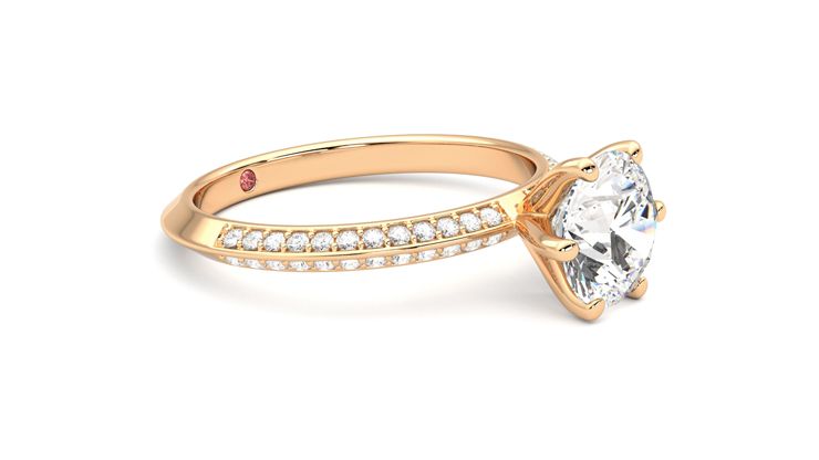 Taylor & Hart Sonder Round Engagement Ring 360 degree image 7