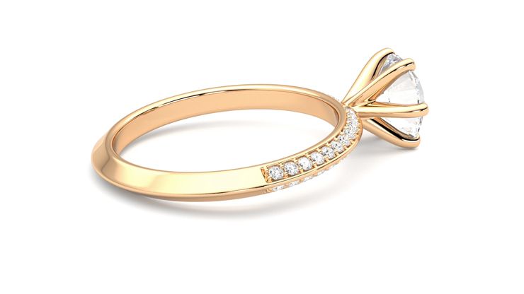 Taylor & Hart Sonder Round Engagement Ring 360 degree image 11