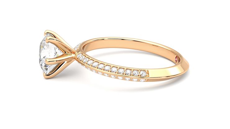 Taylor & Hart Sonder Round Engagement Ring 360 degree image 21