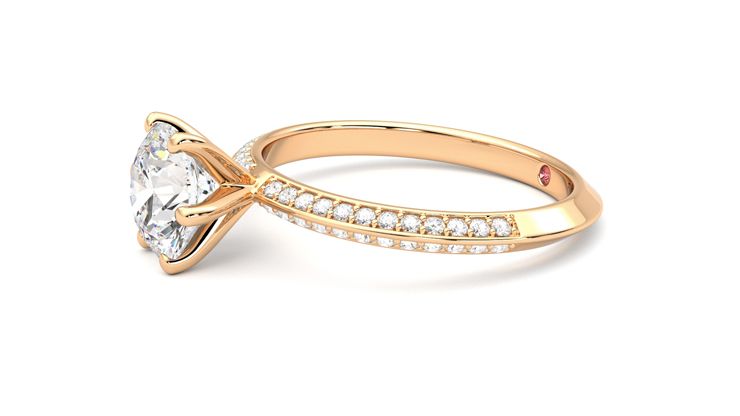 Taylor & Hart Sonder Round Engagement Ring 360 degree image 22