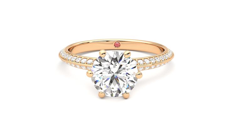 Taylor & Hart Sonder Round Engagement Ring 360 degree image 29