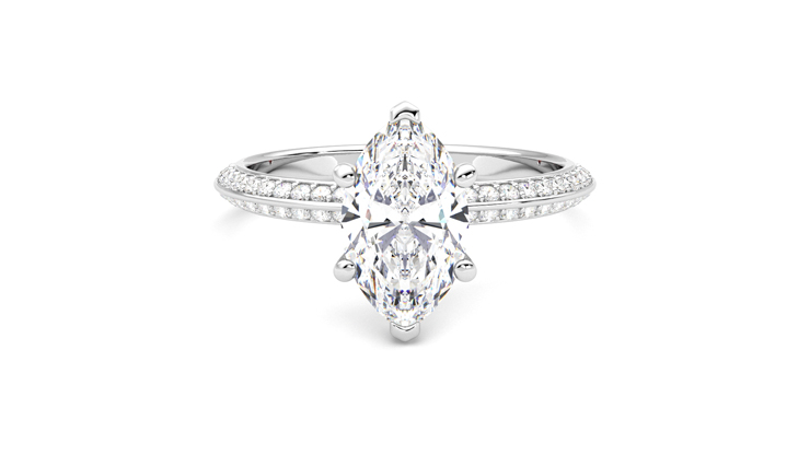 Taylor & Hart Sonder Marquise Engagement Ring 360 degree image 0