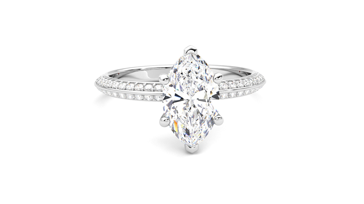 Taylor & Hart Sonder Marquise Engagement Ring 360 degree image 2