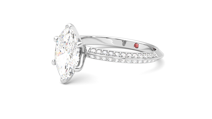Taylor & Hart Sonder Marquise Engagement Ring 360 degree image 24