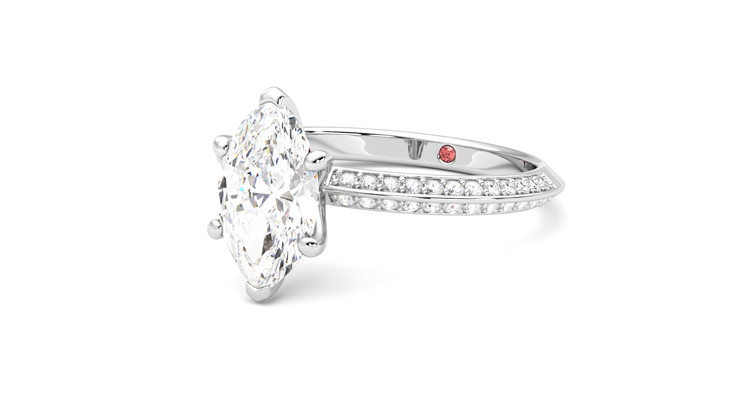 Taylor & Hart Sonder Marquise Engagement Ring 360 degree image 25