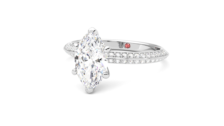 Taylor & Hart Sonder Marquise Engagement Ring 360 degree image 26