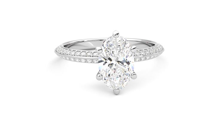Taylor & Hart Sonder Oval Engagement Ring 360 degree image 2