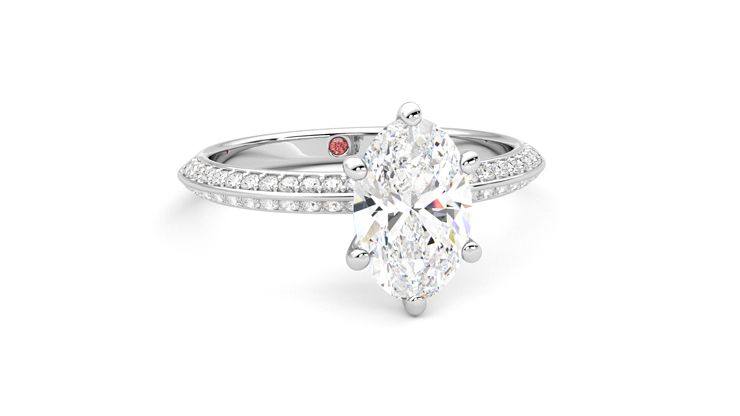 Taylor & Hart Sonder Oval Engagement Ring 360 degree image 3