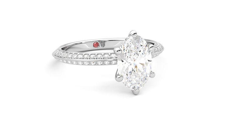 Taylor & Hart Sonder Oval Engagement Ring 360 degree image 4