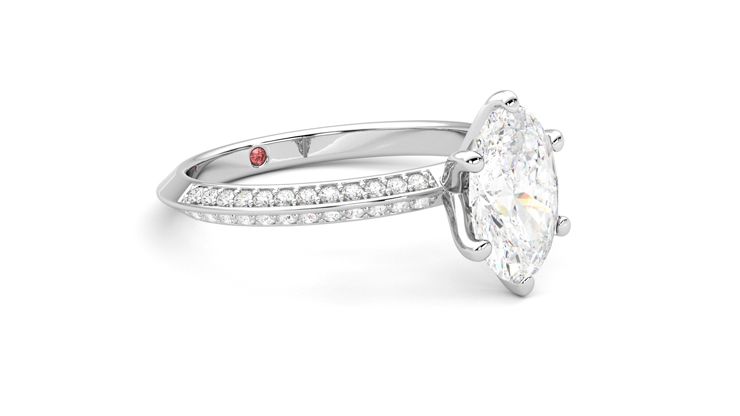 Taylor & Hart Sonder Oval Engagement Ring 360 degree image 6