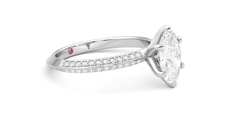 Taylor & Hart Sonder Oval Engagement Ring 360 degree image 7