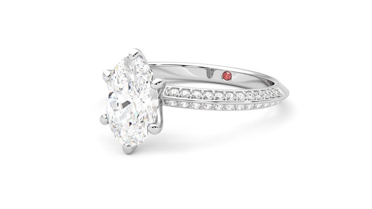 Taylor & Hart Sonder Oval Engagement Ring 360 degree image 25