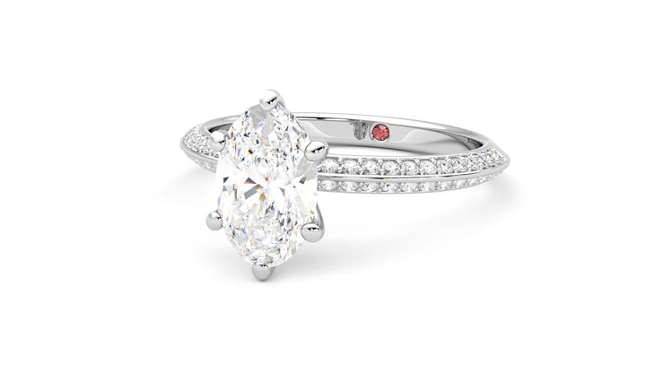 Taylor & Hart Sonder Oval Engagement Ring 360 degree image 26