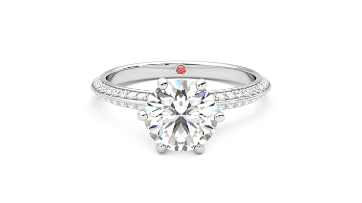 Taylor & Hart Sonder Round Engagement Ring 360 degree image 0