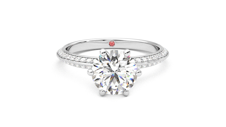 Taylor & Hart Sonder Round Engagement Ring 360 degree image 1