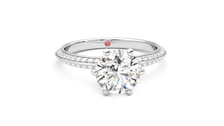 Taylor & Hart Sonder Round Engagement Ring 360 degree image 2
