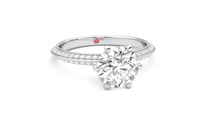 Taylor & Hart Sonder Round Engagement Ring 360 degree image 3