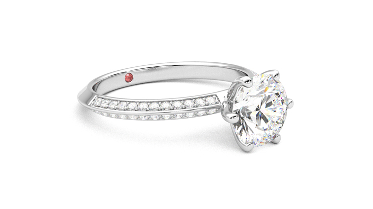 Taylor & Hart Sonder Round Engagement Ring 360 degree image 6