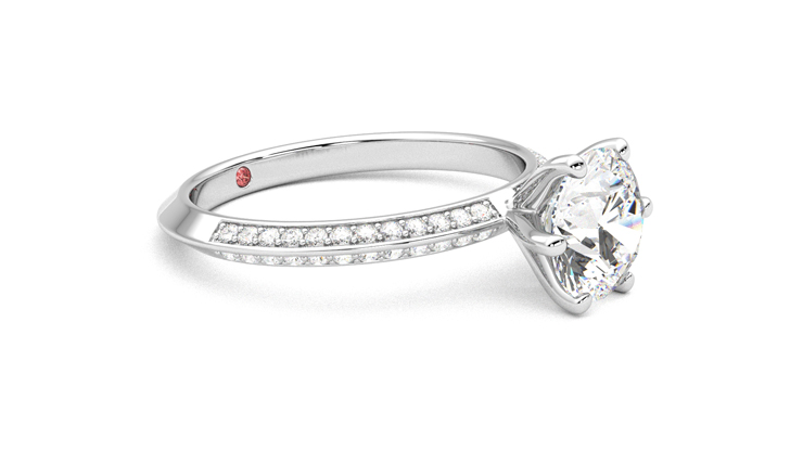 Taylor & Hart Sonder Round Engagement Ring 360 degree image 7
