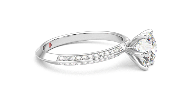 Taylor & Hart Sonder Round Engagement Ring 360 degree image 8