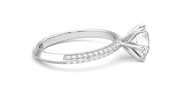 Taylor & Hart Sonder Round Engagement Ring 360 degree image 9