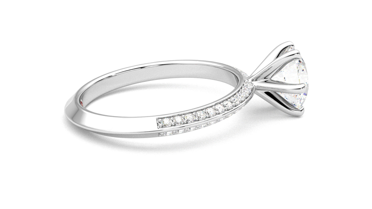 Taylor & Hart Sonder Round Engagement Ring 360 degree image 10