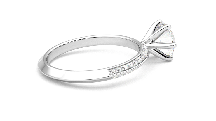 Taylor & Hart Sonder Round Engagement Ring 360 degree image 11