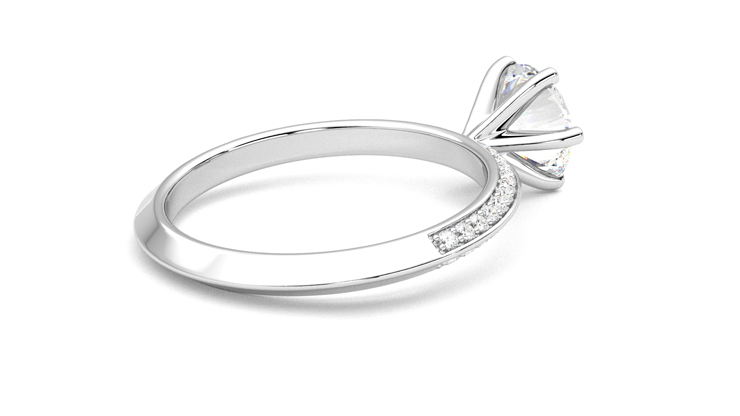 Taylor & Hart Sonder Round Engagement Ring 360 degree image 12